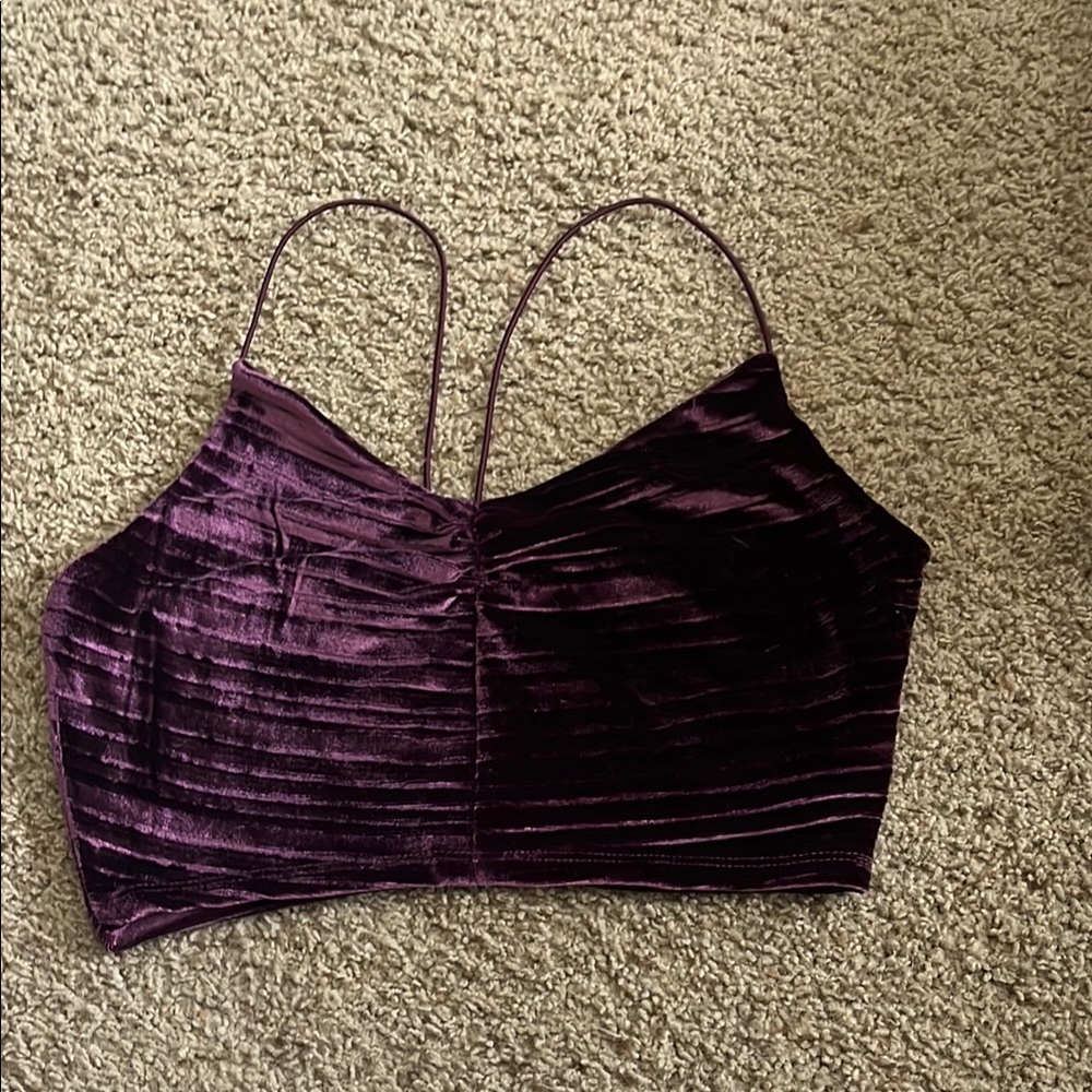 Purple velvet Wild Fable Women's Crop Top